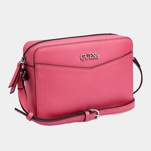 GUESS 'Mcclain' Mini Camera Crossbody Fuchsia Pink Chic Adjustable Strap Purse